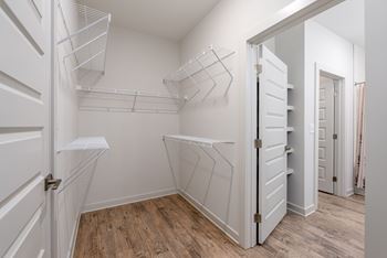 Spacious walk-in closets